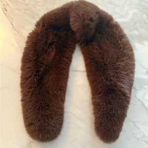 Brown Faux Fur Collar